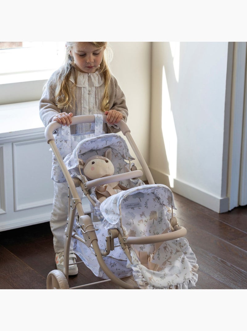 Pasito a pasito - Poussette double pour poupées Beige - Kiabi