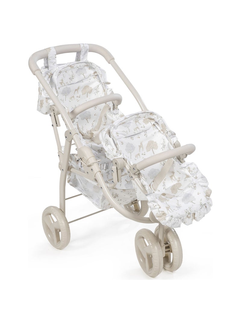 Pasito a pasito - Poussette double pour poupées Beige - Kiabi