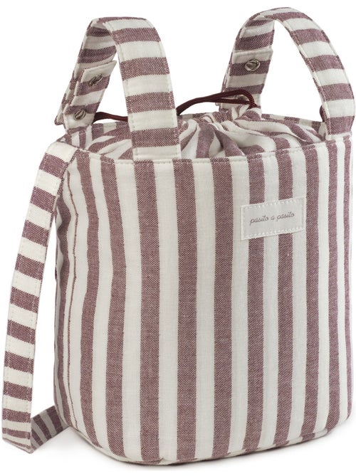 Pasito a pasito - Sac Bucket Cherry Rayé - Kiabi