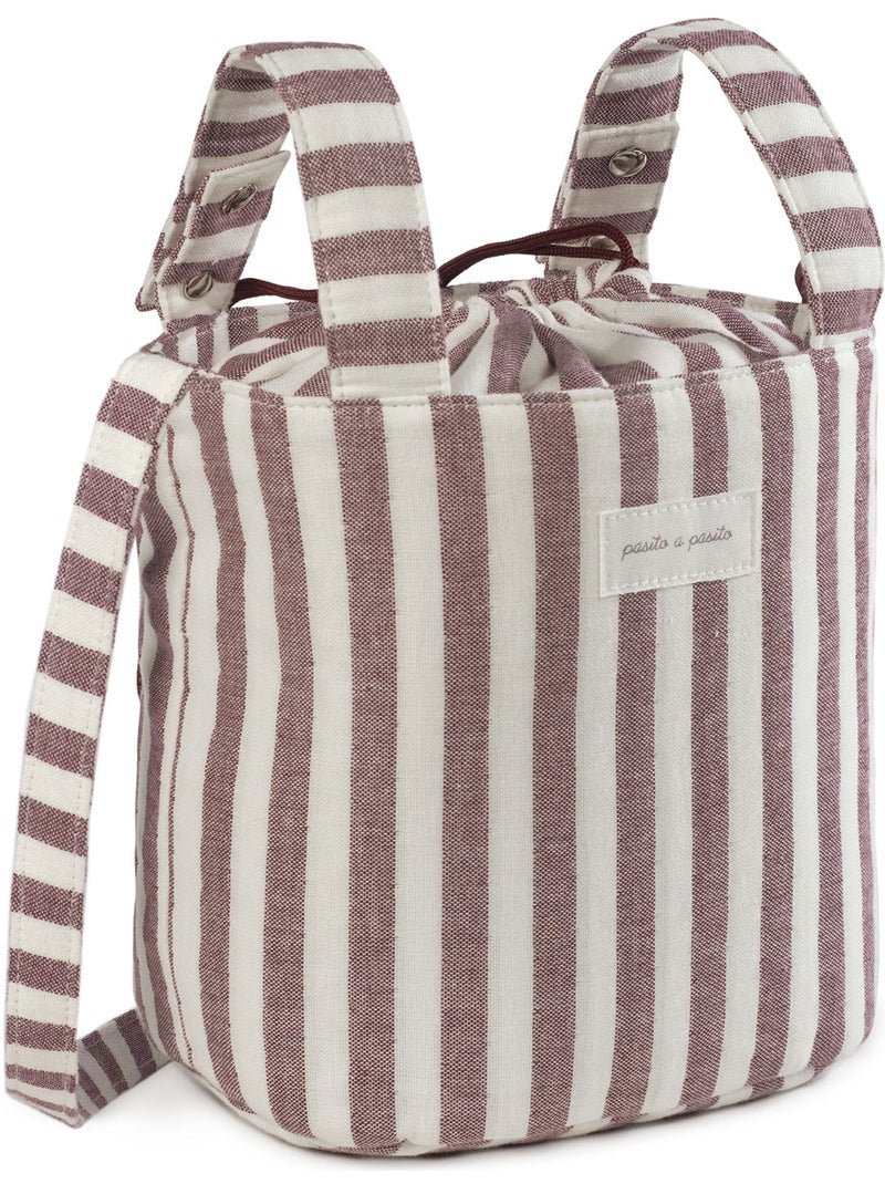 Pasito a pasito - Sac Bucket Cherry Rayé Violet - Kiabi