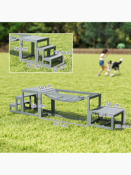 Passerelle agility chiens bois de sapin - Kiabi