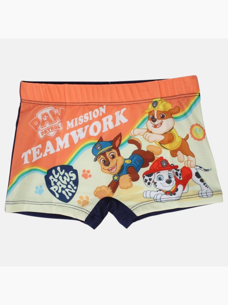 Pat Patrouille - Boxer de bain garçon imprimé Orange - Kiabi