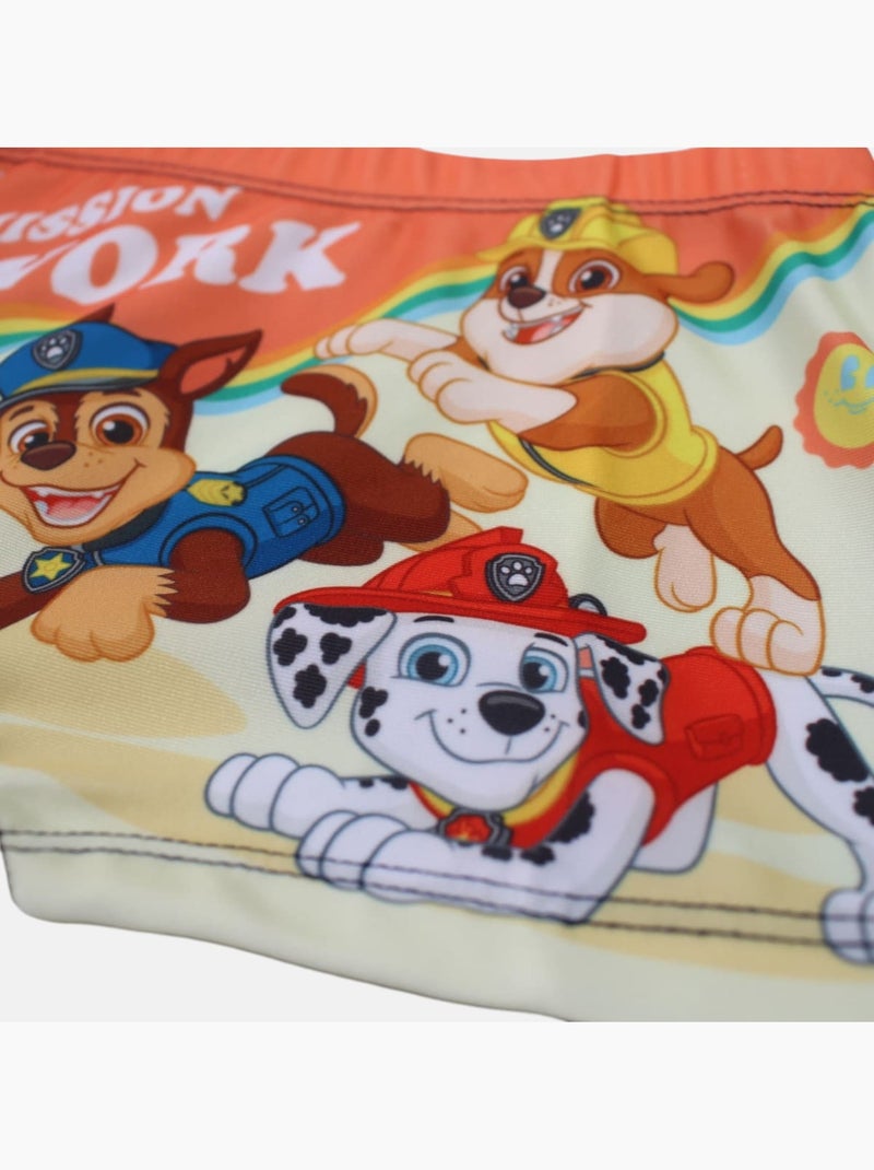 Pat Patrouille - Boxer de bain garçon imprimé Orange - Kiabi