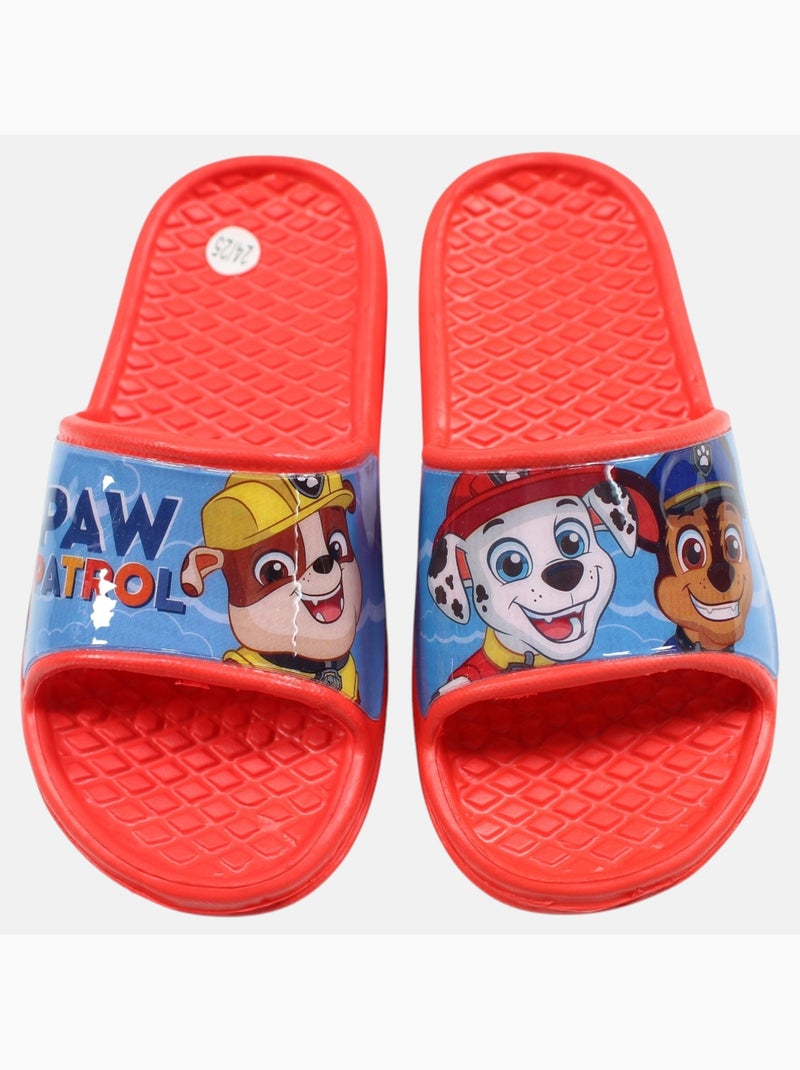 Pat Patrouille - Claquettes de bain enfant à motif Rouge - Kiabi