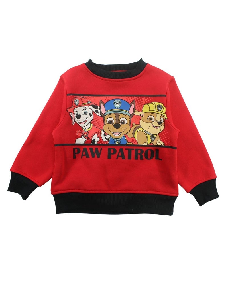Pat Patrouille - Ensemble jogging enfant sweat et pantalon imprimé Rouge - Kiabi
