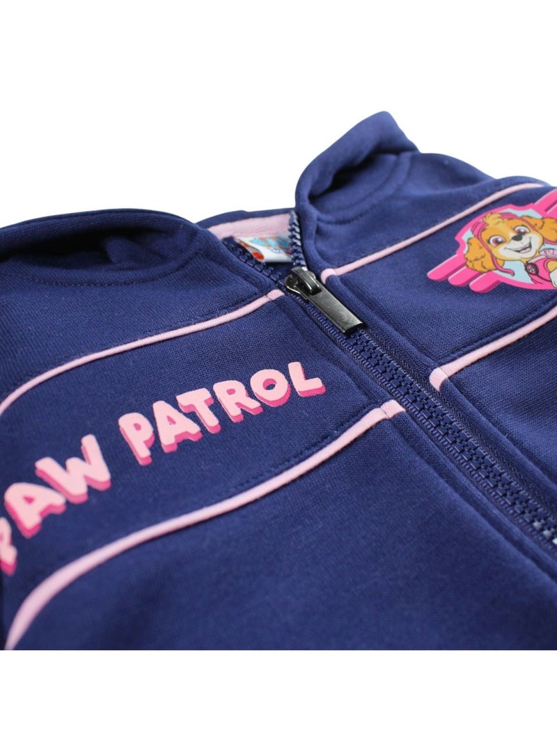 Pat Patrouille - Ensemble jogging fille veste capuche et pantalon imprimé Bleu marine - Kiabi