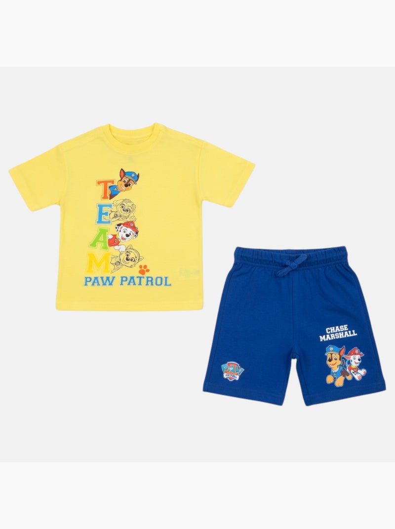 Pat Patrouille - Ensemble T-shirt et short avec personnage Jaune - Kiabi