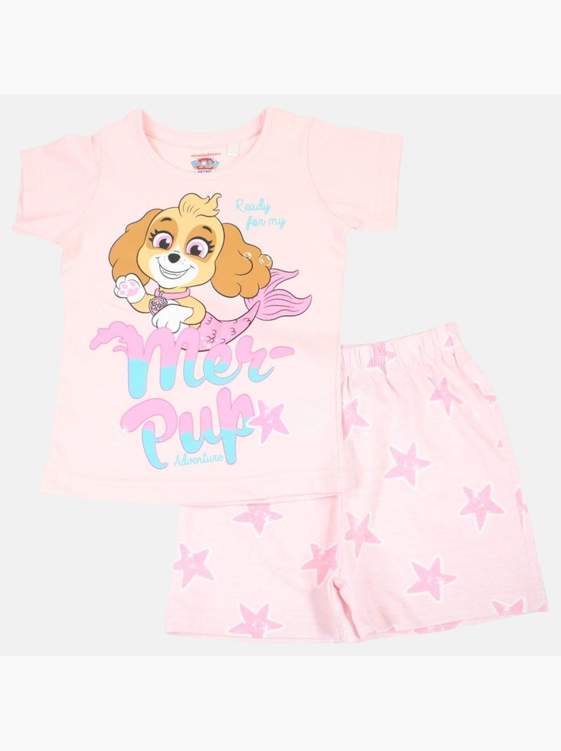 Pat Patrouille - Ensemble t-shirt et short fille imprimé Rose - Kiabi