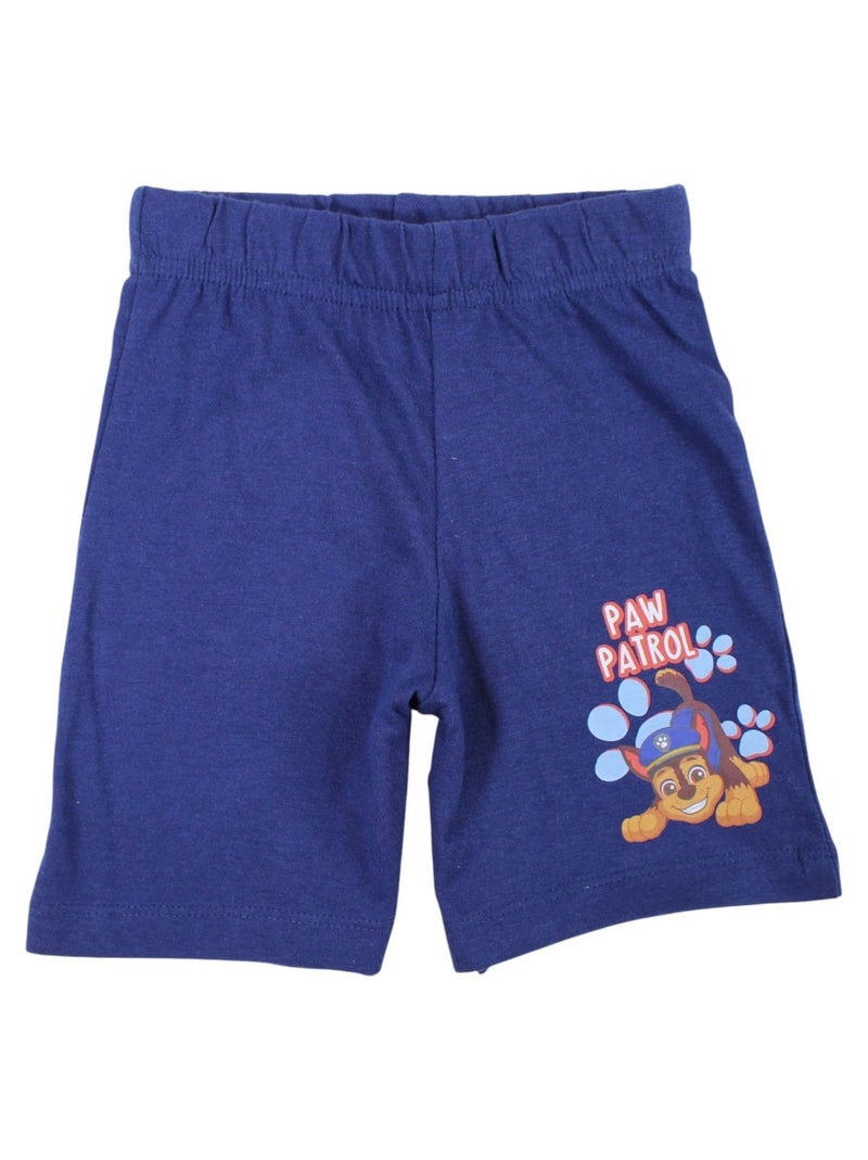 Pat Patrouille - Ensemble t-shirt manches courtes et short enfant imprimé Bleu marine - Kiabi