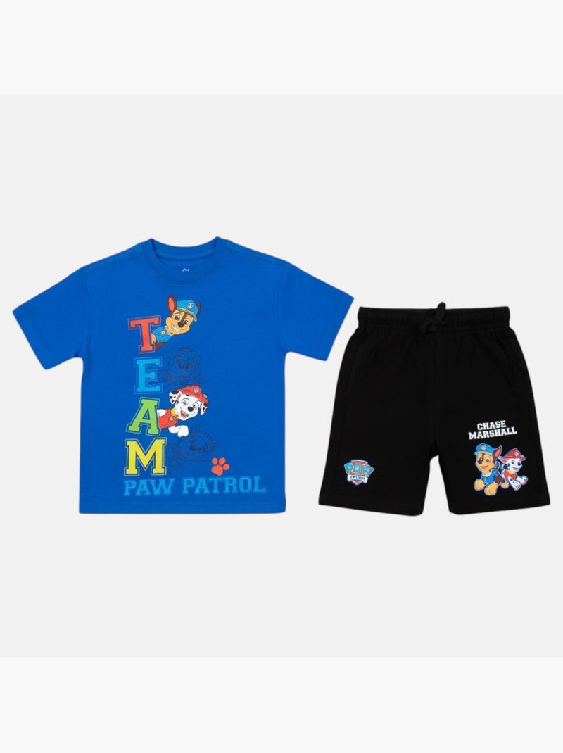 Pat patrouille - ensemble t-shirt manches courtes et short imprimés Bleu marine - Kiabi