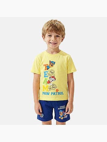 Pat patrouille - ensemble t-shirt manches courtes et short imprimés