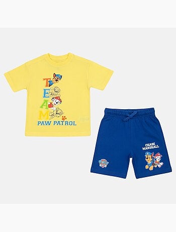 Pat patrouille - ensemble t-shirt manches courtes et short imprimés