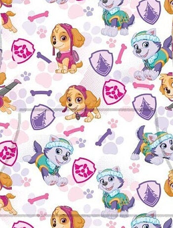 Pat Patrouille - Plaid Polaire à Capuche Enfant Stella et Everest - Couverture à Manches 3 à 6 ans