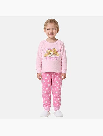 Pat patrouille - pyjama polaire fille avec personnage et pantalon motif