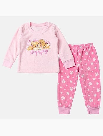 Pat patrouille - pyjama polaire fille avec personnage et pantalon motif