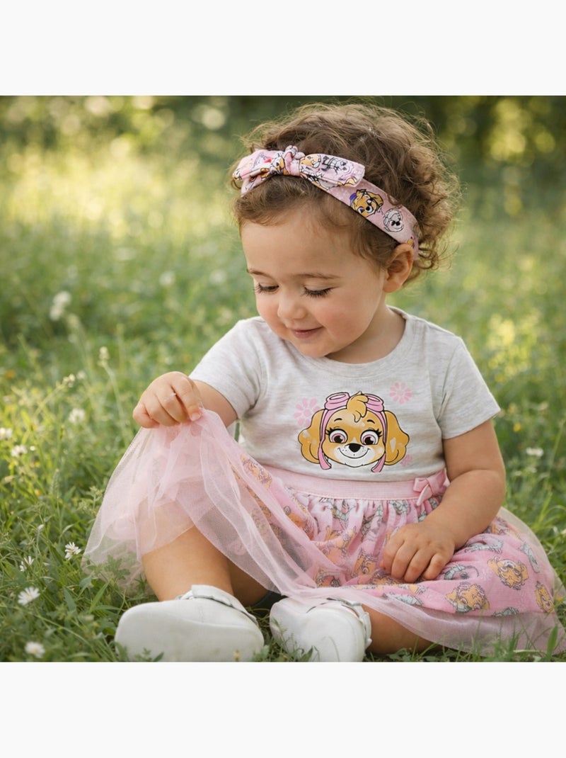Pat Patrouille - Robe bébé tulle imprimée Rose - Kiabi