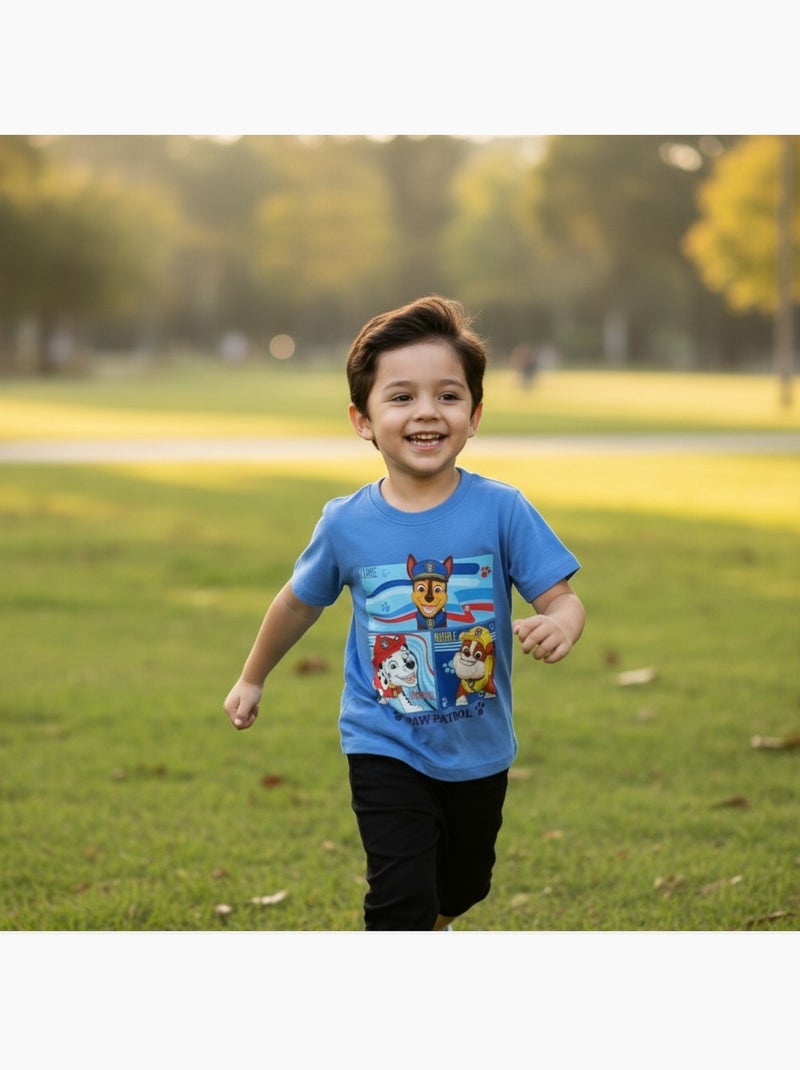 Pat Patrouille - T-shirt manches courtes enfant imprimé Bleu - Kiabi