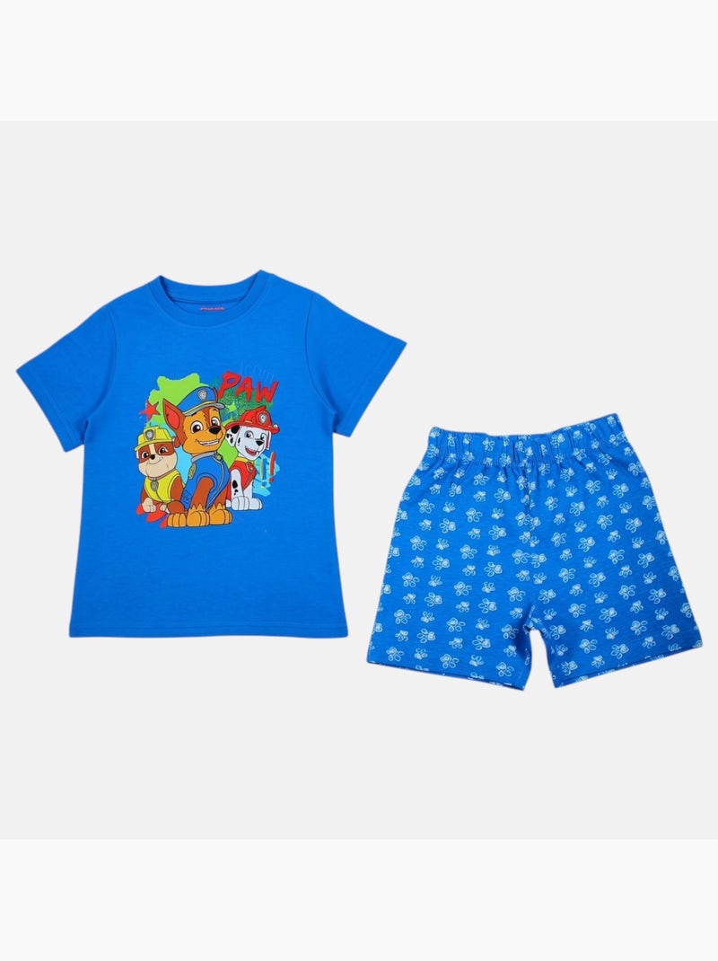 Pat Patrouille - T-shirt manches courtes personnage avec short Bleu - Kiabi