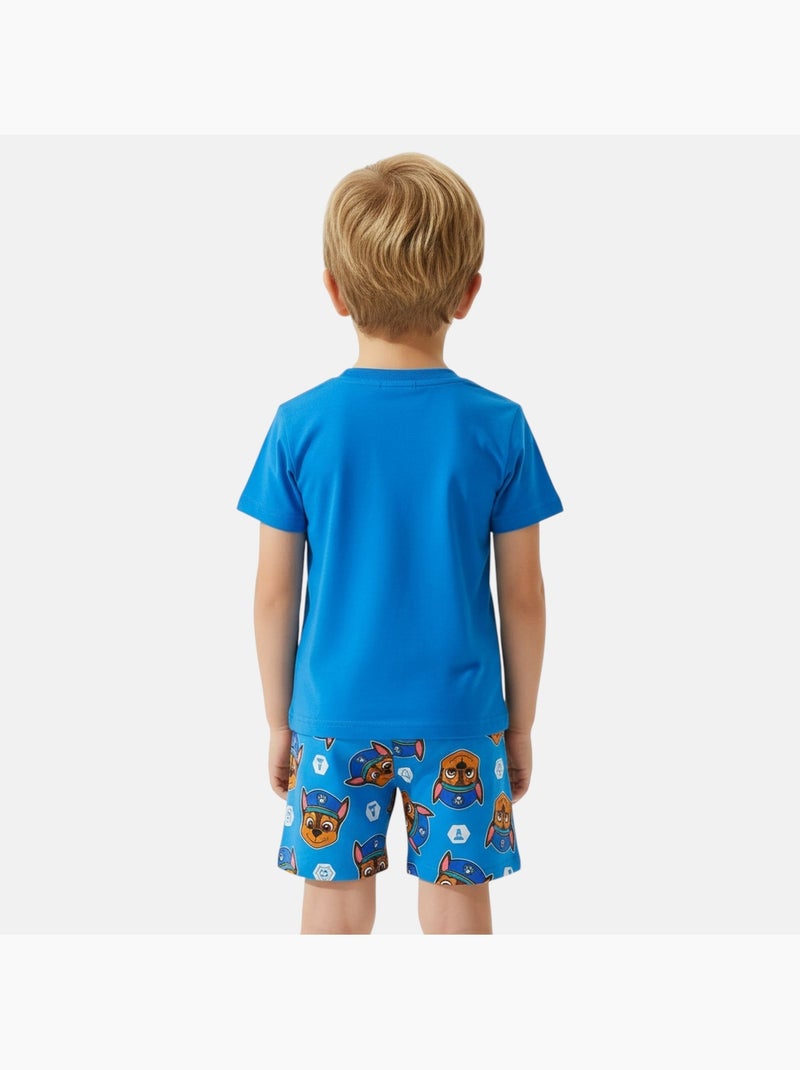 Pat Patrouille - T-shirt manches courtes personnage avec short motif Bleu marine - Kiabi