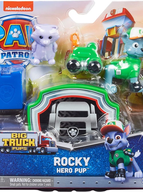 Pat Patrouille Big Truck Pups Figurine d'action Rocky avec drone de sauvetage à épingler - Kiabi