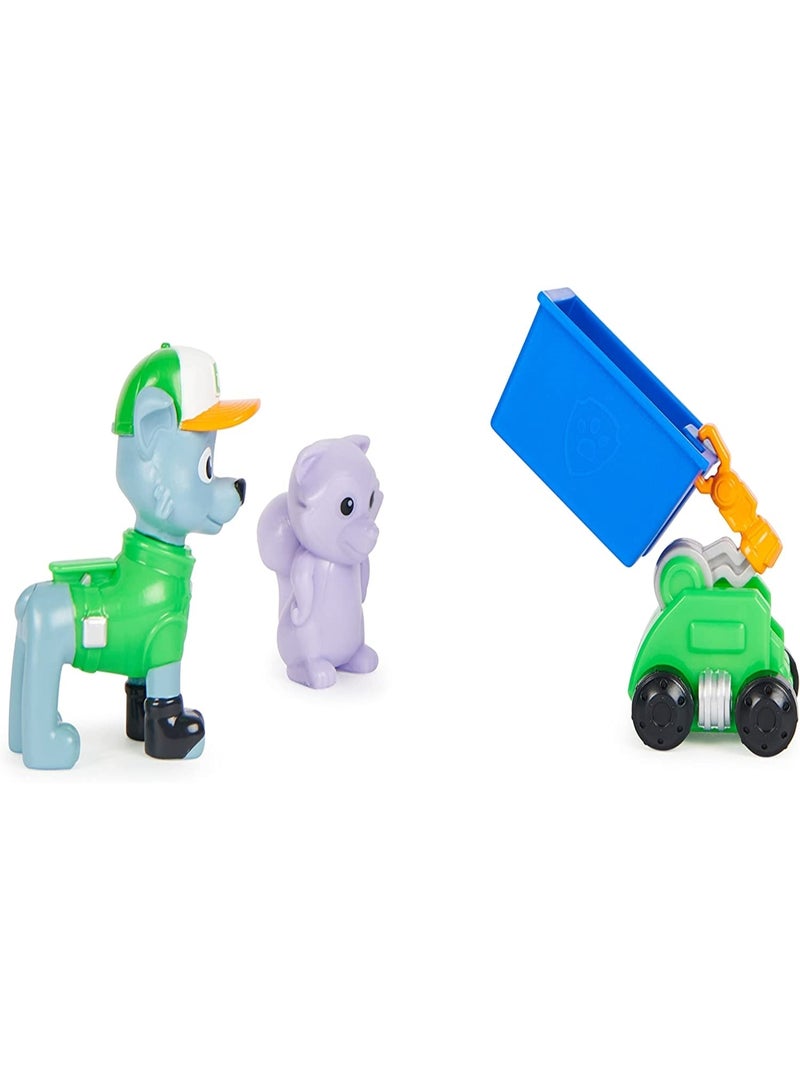 Pat Patrouille Big Truck Pups Figurine d'action Rocky avec drone de sauvetage à épingler Vert - Kiabi