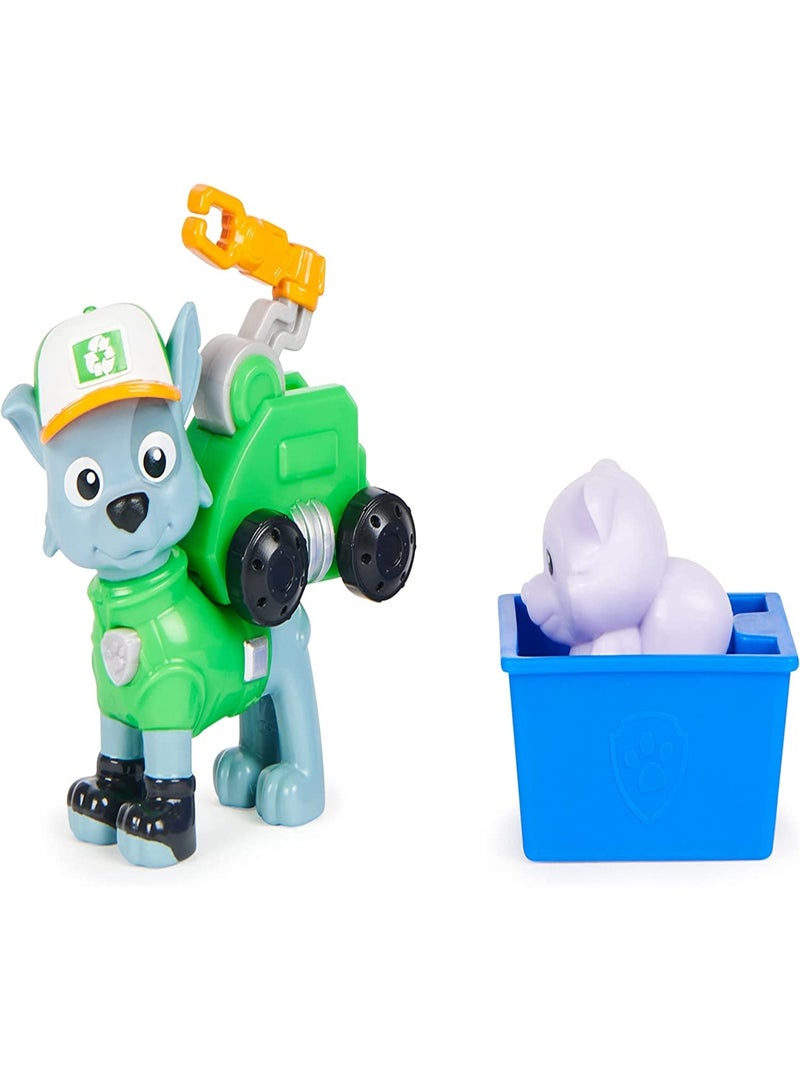 Pat Patrouille Big Truck Pups Figurine d'action Rocky avec drone de sauvetage à épingler Vert - Kiabi