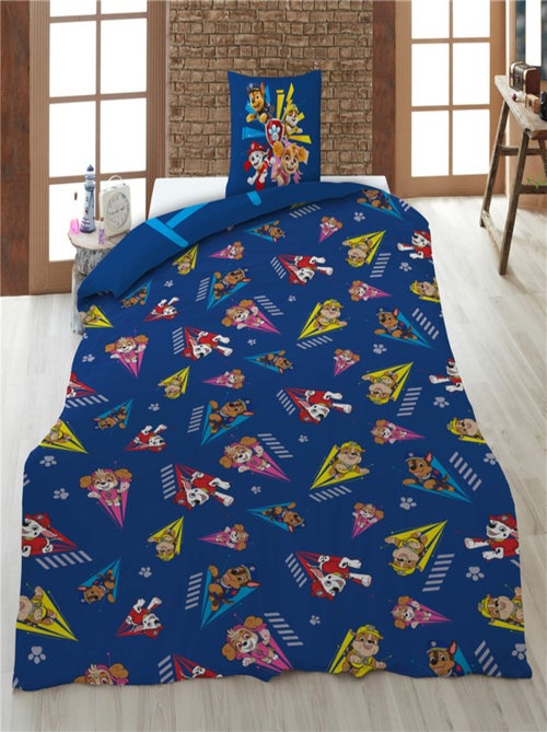 Pat Patrouille, Parure de Lit Enfant Imprimée Réversible Polycoton, CHASE - Kiabi