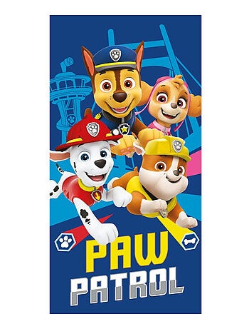 Pat Patrouille, Serviette de Bain Enfant Imprimé 100% Coton, CHASE
