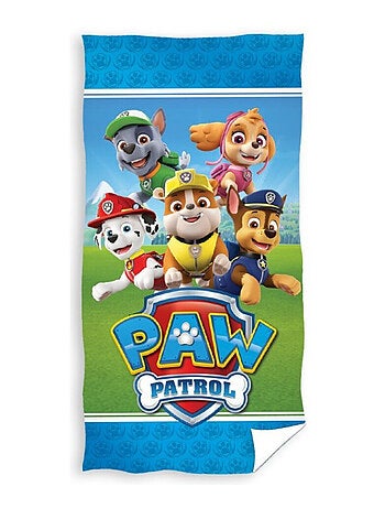 Pat Patrouille, Serviette de Bain Enfant Imprimé 100% Coton, TEAM