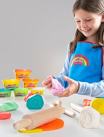 Pâte à modeler 6 pots + Tablier imperméable et accessoires Roba x Play-Doh