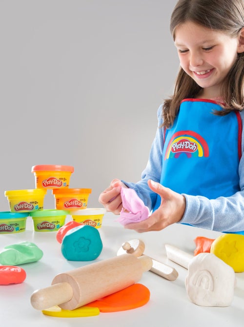 Pâte à modeler 6 pots + Tablier imperméable et accessoires Roba x Play-Doh - Kiabi