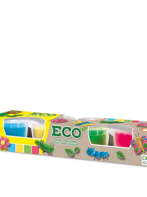 Pâte à modeler Eco :  4 pots de couleurs primaire - Kiabi
