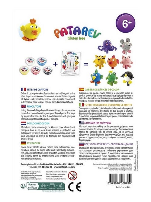 Pâte à modeler Patarev : Têtes de crayons - Kiabi