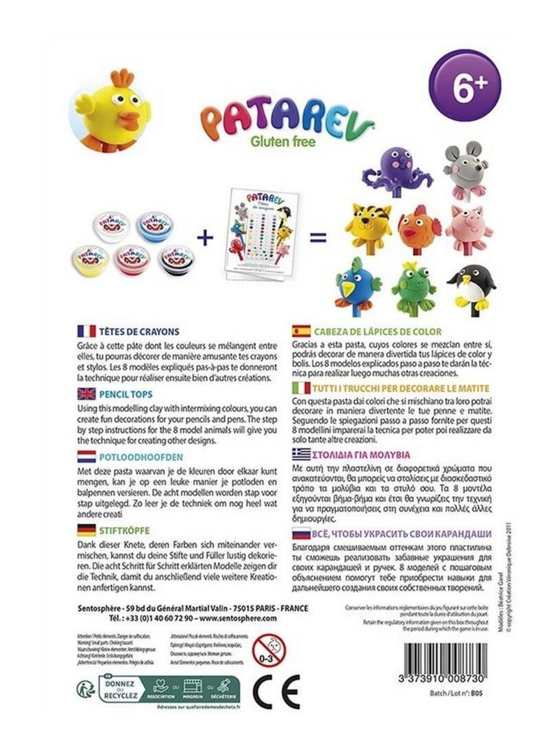 Pâte à modeler Patarev : Têtes de crayons Bleu - Kiabi