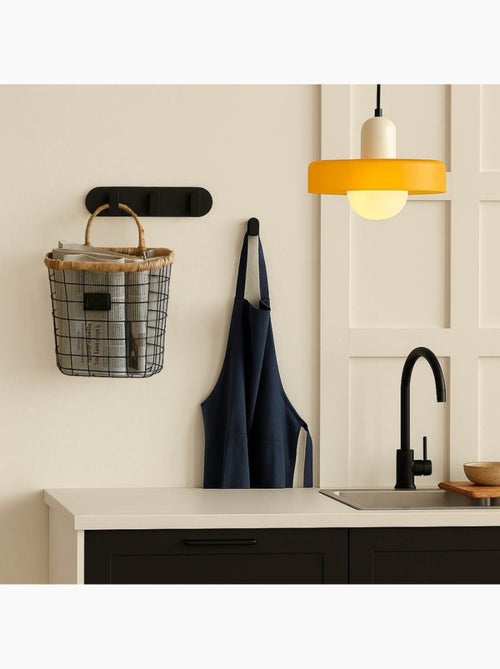 Patère 3 têtes moderne en métal 30cm - Kiabi