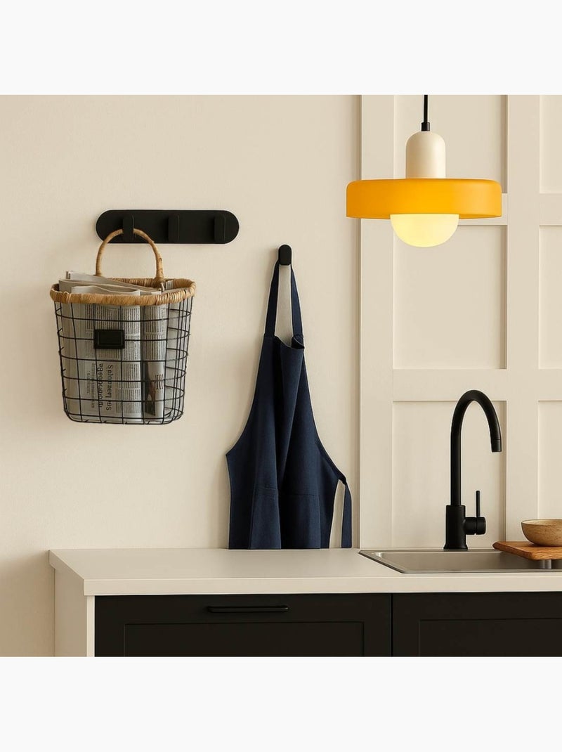 Patère 3 têtes moderne en métal 30cm Noir - Kiabi