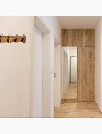 Patère 5 crochets en bois et métal raoul