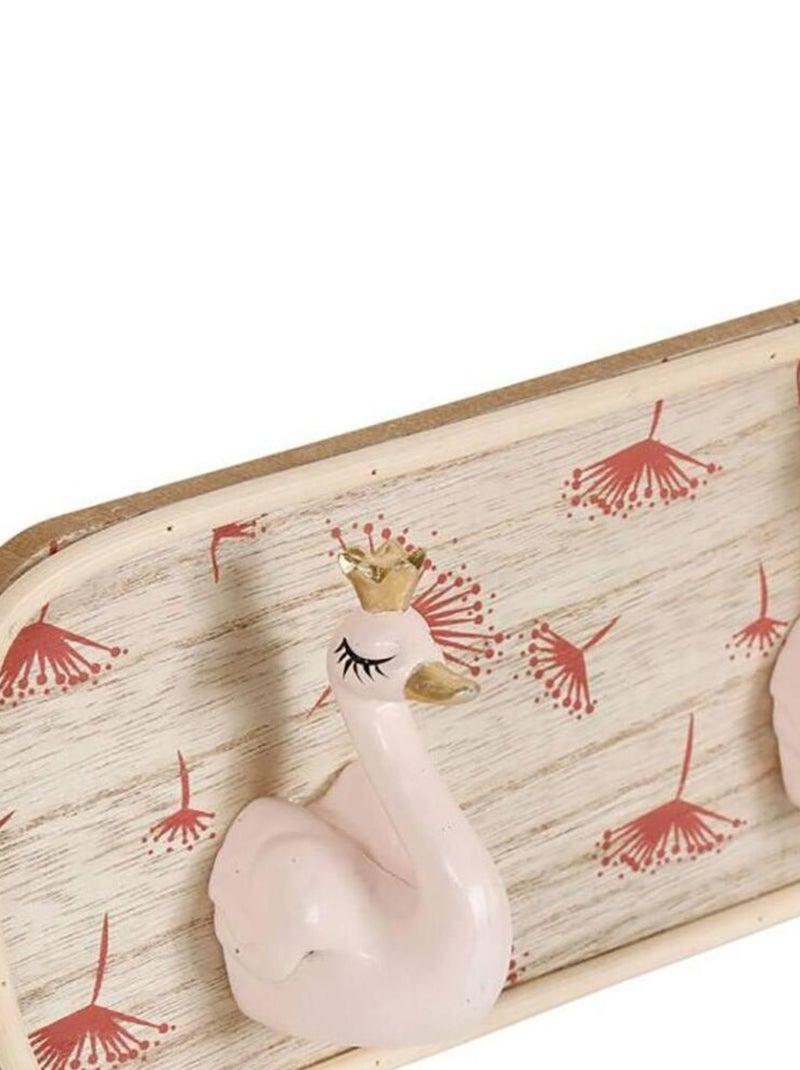 Patère 5 têtes cygne Beige - Kiabi