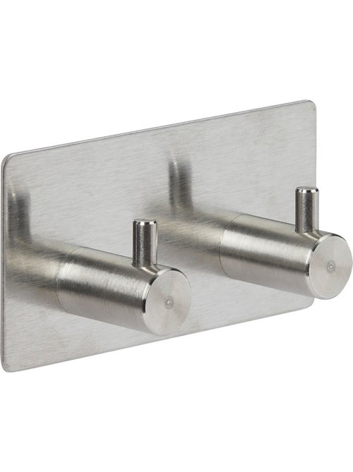 Patère adhésive "Stiky" 2 têtes 9x2,8cm - Kiabi