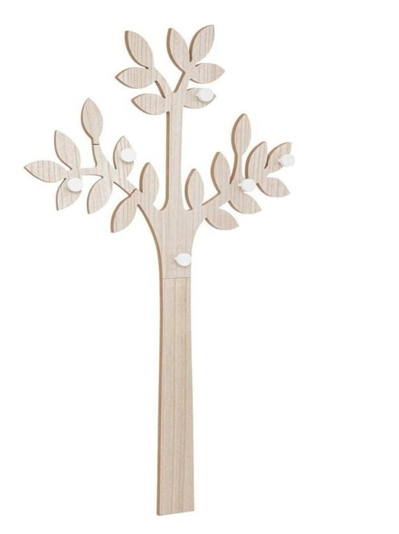 Patère bois 6 crochets XL Arbre Beige - Kiabi
