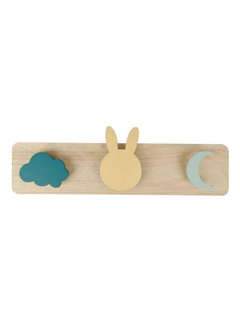 Patère bois lapin vert doré Beige - Kiabi