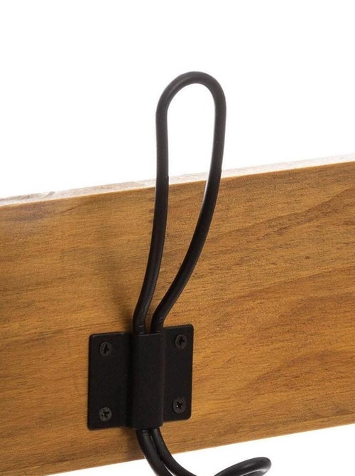 Patère bois rétro 5 crochets Loft - Kiabi