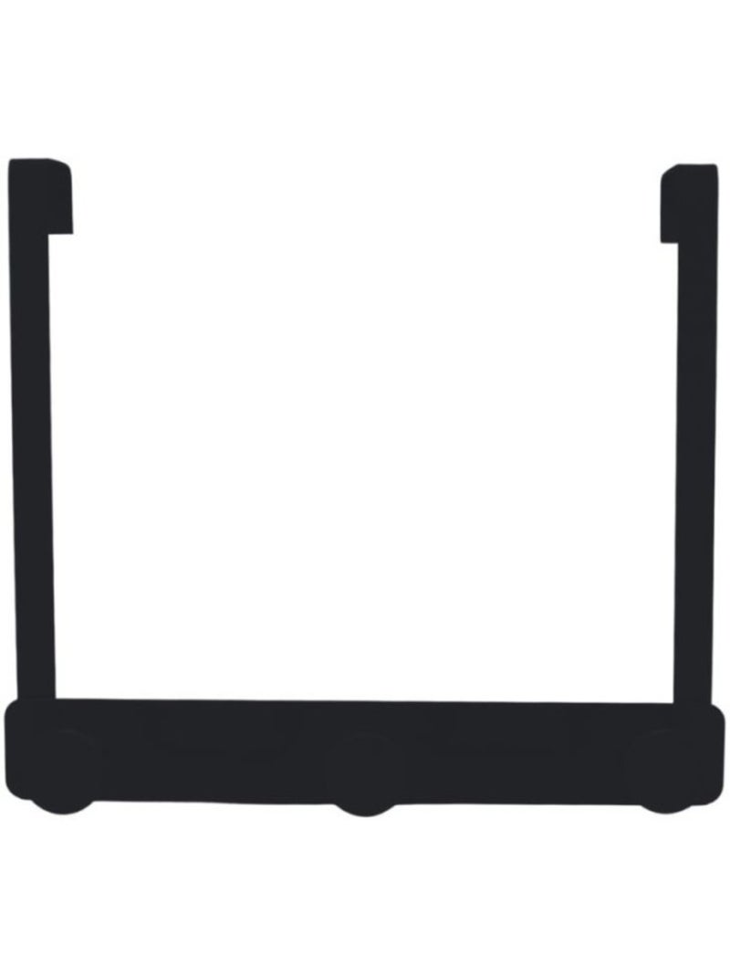Patère de porte en métal 3 têtes Noir - Kiabi