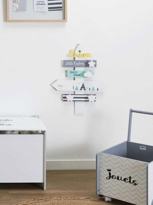 Patère décoration panneau directionnel à accrocher - Kiabi