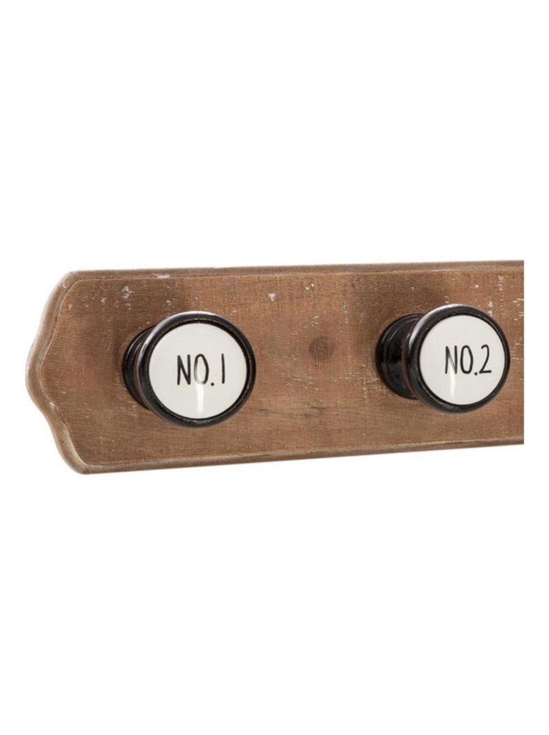 Patère en bois 6 accroches Beige - Kiabi