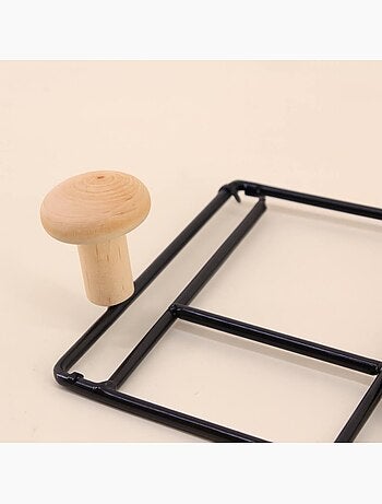 Patère en métal noir "Home" 40cm