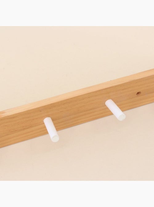 Patère en pin naturel 5 têtes 48x6cm - Kiabi