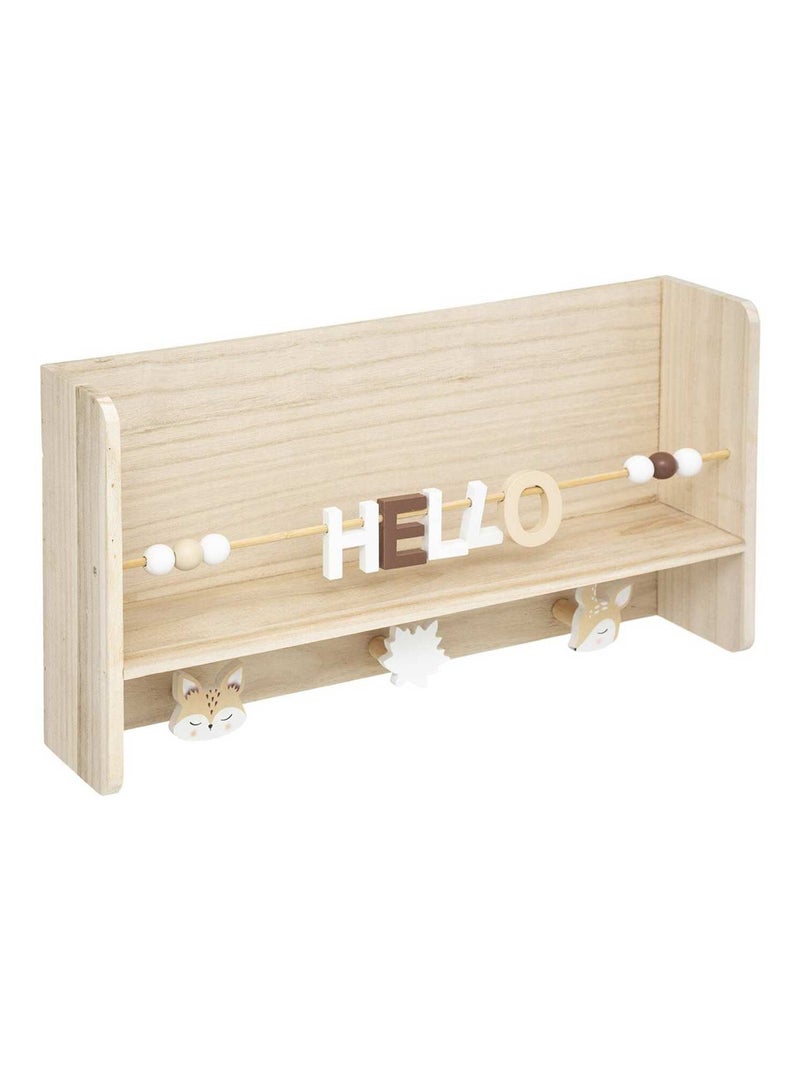 Patère étagère Hello Beige - Kiabi