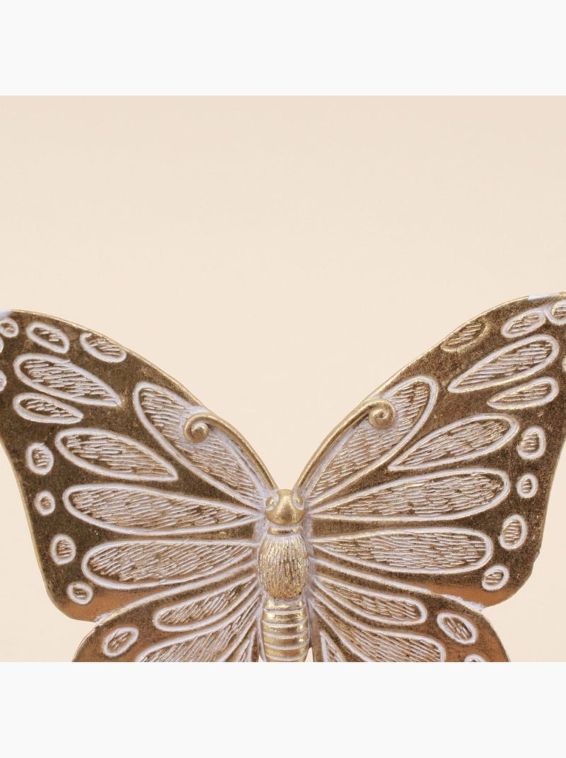 Patère forme papillon doré 11x13cm Doré - Kiabi