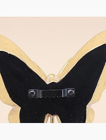 Patère forme papillon doré 13x15cm